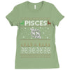 pisces christmas ugly sweater Ladies Fitted T-Shirt