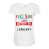 legends are born january Maternity Scoop Neck T-shirt