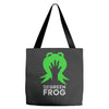 the green frog Tote Bags