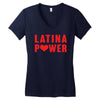 latina power with heart Women's V-Neck T-Shirt
