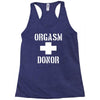 orgasm donor funny Racerback Tank