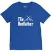 the rodfather   mens funny fishing V-Neck Tee
