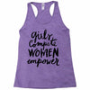 girls compete, women empower Racerback Tank
