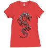 chinese dragon Ladies Fitted T-Shirt