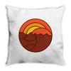 sunset circle Throw Pillow