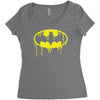 batman dying bleeding logo Women's Triblend Scoop T-shirt