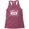 40th birthday gifts made 1978 all original parts Racerback Tank