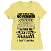 I Am A November Women Ladies Fitted T-Shirt