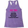 July Girl Hated By Many Racerback Tank