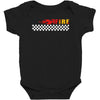 Fire White Baby Bodysuit