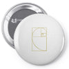 golden spiral Pin-back button