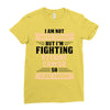 I am Not Super Woman But I'm Fighting Uterine Cancer So Close Enough Ladies Fitted T-Shirt