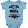 Super Cool Nanny Of A Freaking Awesome Granddaughter Baby Onesie