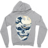 the great wave off skull Zipper Hoodie