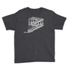 some game involving falling blocks in the style of m.c. escher Youth Tee