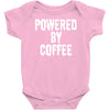powered by coffee Baby Onesie