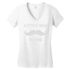 little man mustache first Women's V-Neck T-Shirt