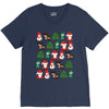 christmas pixel V-Neck Tee