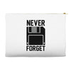 never forget floppy disk Accessory Pouches
