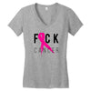 fuck cancer Women's V-Neck T-Shirt