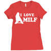 I Love Milf Ladies Fitted T-Shirt