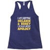 black without apology Racerback Tank