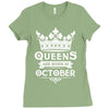 Queens Are Born In October Ladies Fitted T-Shirt