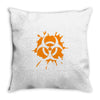 biohazard splat Throw Pillow