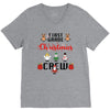 first grade christmas crew V-Neck Tee