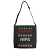 ugly christmas wife Adjustable Strap Totes