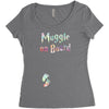 Muggle on Board Watercolor Women's Triblend Scoop T-shirt