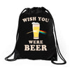 Wish You Were Beer Drawstring Bags