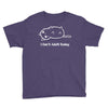 i can't adult today white logo Youth Tee