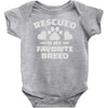 rescued is my favorite breed Baby Onesie