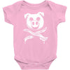 pig bacon cross bones pirate Baby Onesie