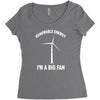 big fan Women's Triblend Scoop T-shirt