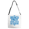 brunch day drinking Adjustable Strap Totes