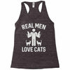 real men love cats (2) Racerback Tank