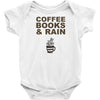 coffee books &amp; rain Baby Onesie