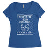 meowy christmas Women's Triblend Scoop T-shirt