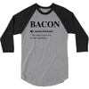 Bacon Noun 3/4 Sleeve Shirt