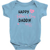 Happy Fathers Day Daddy! Baby Girl Any Name Customized Baby Bodysuit