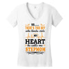 There's This Boy Who Stole My Heart He Calls Me Stepmom Women's V-Neck T-Shirt