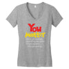 you matter Women's V-Neck T-Shirt