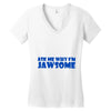 ask me why i'm jawsome Women's V-Neck T-Shirt