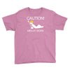 caution men at work Youth Tee