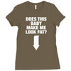 Does This Baby Make Me Look Fat? Ladies Fitted T-Shirt