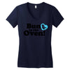 Bun in the Oven with Heart Baby Boy Women's V-Neck T-Shirt