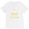 the best kind of dad raises a teacher. father's day gift for dad. V-Neck Tee