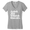 a litle life book white logo Women's V-Neck T-Shirt